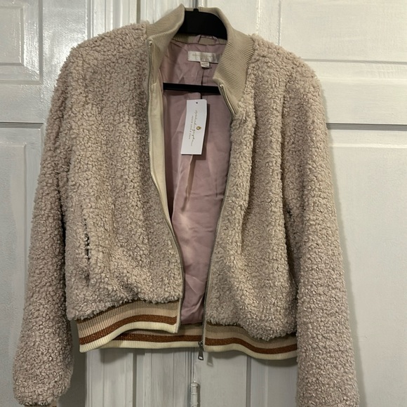 Spiritual Gangster Sherpa Stripe Bomber Jacket - Picture 5 of 5